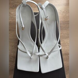 Bottega stretch sandals white 37